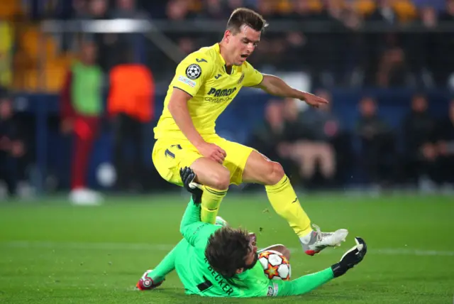 Alisson challenges Lo Celso