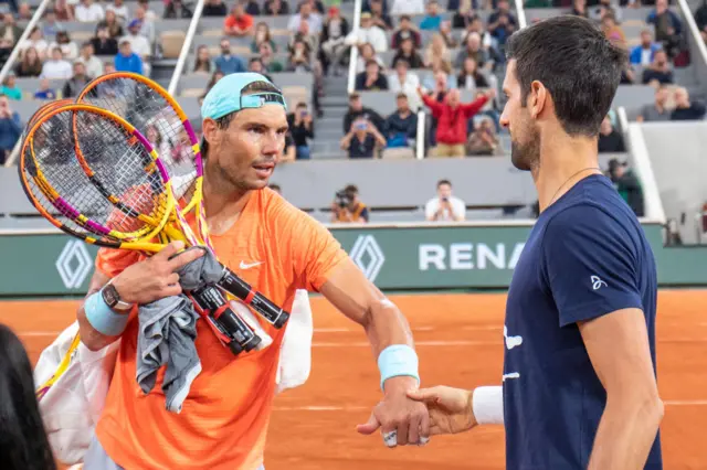 Rafa Nadal and Novak Djokovic