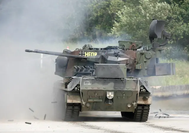 A German tank fires during a training exercise near Hamburg in 2007