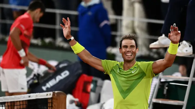 Nadal celebrates