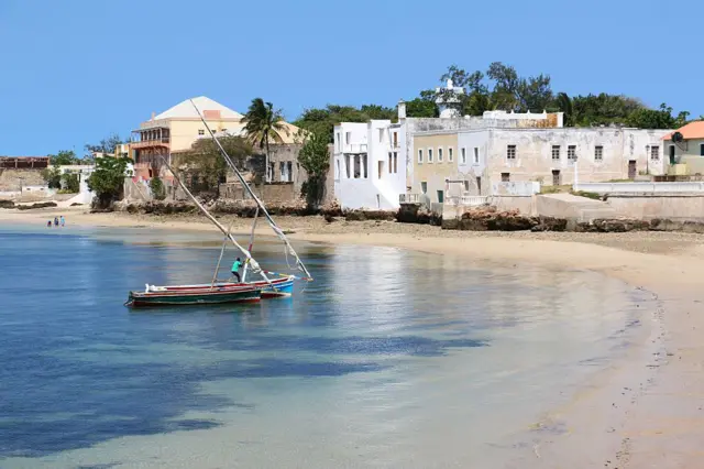 A boats off the Island of Mozambique