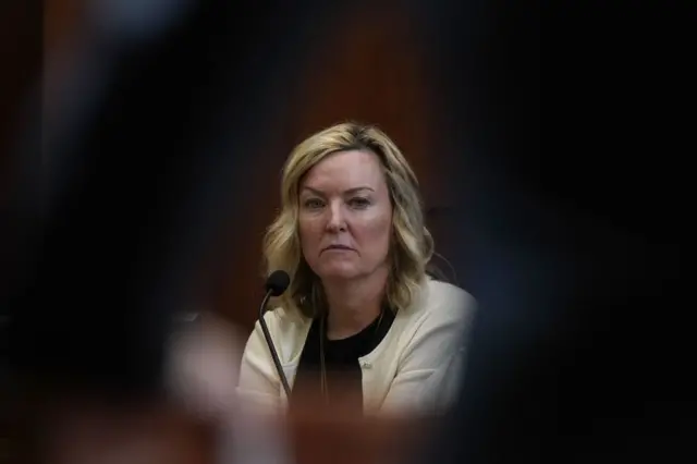 Clinical and forensic psychologist Dawn Hughes testifies at Fairfax County Circuit Court during the defamation case against actor Amber Heard by ex-husband, actor Johnny Depp in Fairfax, Virginia, on May 4, 2022