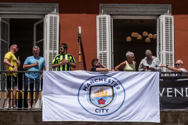 City fans in Madrid