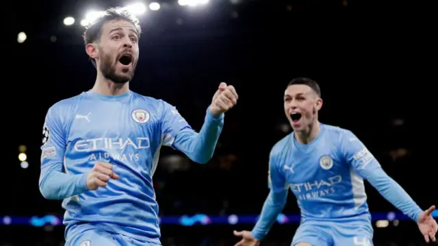 Bernardo Silva celebrates