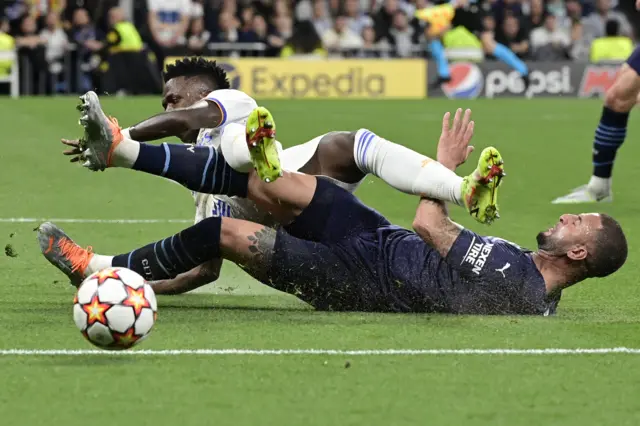 Kyle Walker and Vinicius Junior