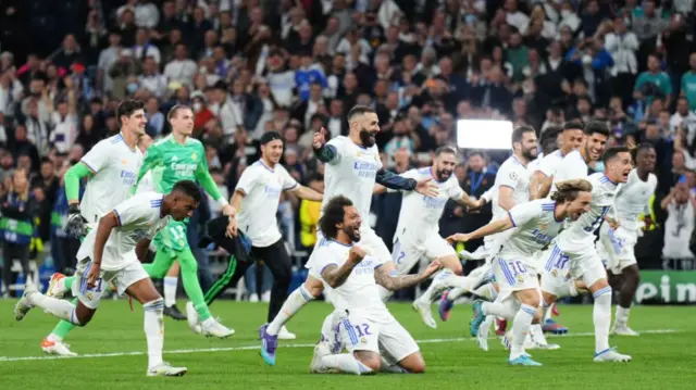 Real Madrid celebrate