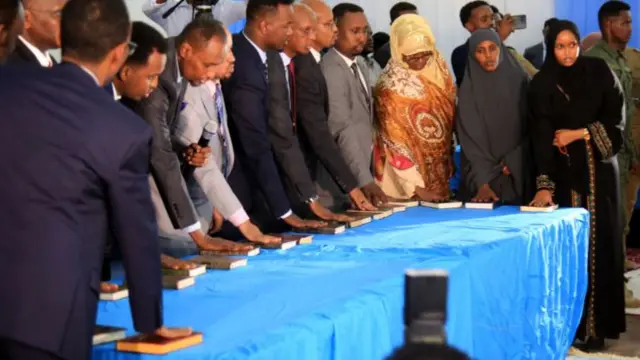 Somali MPs taking their oath of office - 14 April 2022