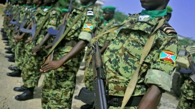 A contingent of Burundian soldiers