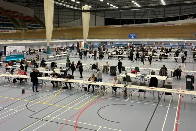Vote counting in Derby