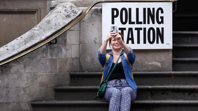 Selfiie at polling station