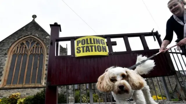 Polling station in Northern Ireland