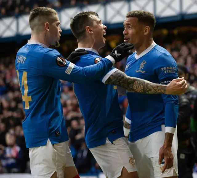 Rangers lead 2-0 at Ibrox