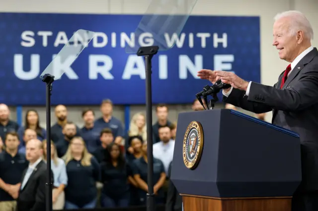 US President Joe Biden at a Standing with Ukraine event