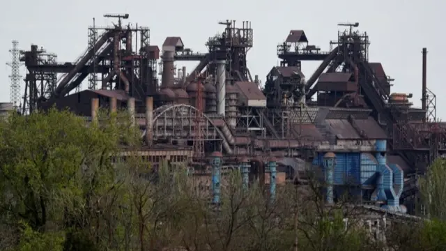 Azovstal Iron and Steel Works in Mariupol