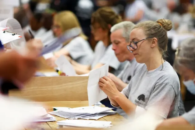 Votes being counted in Wandsworth after the council election