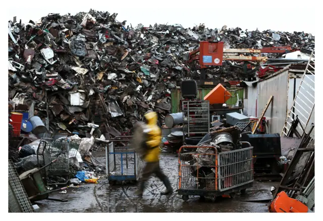 A general view of a scrap metal yard in Mthatha, South Africa