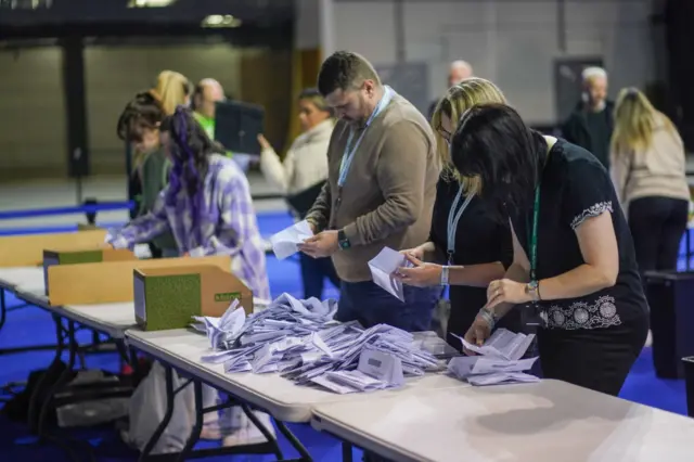 Votes being counted