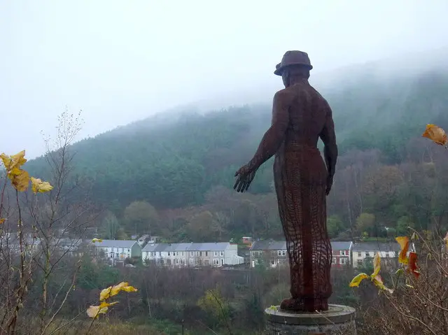 The Six Bells Miners Memorial near Aberbeeg