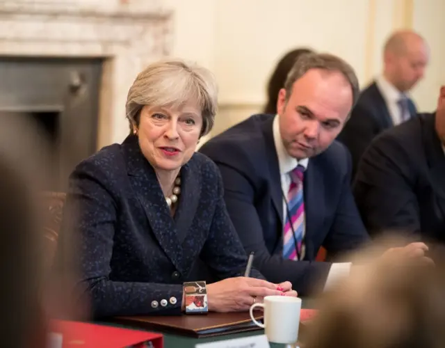 Theresa May and Gavin Barwell