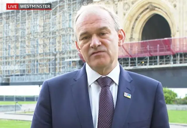 Sir Ed Davey speaking to BBC Breakfast