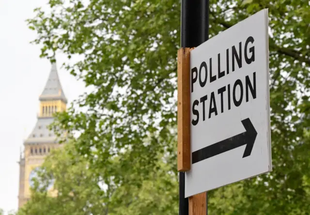 Big Ben and polling station