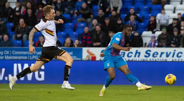 Inverness' Austin Samuels scores to make it 1-0