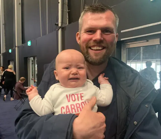 Gerry Carroll and baby Feilimy