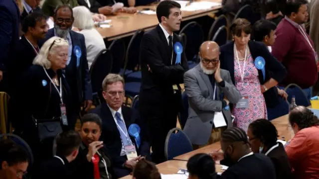 Conservative campaigners look downbeat at Westminster Council count