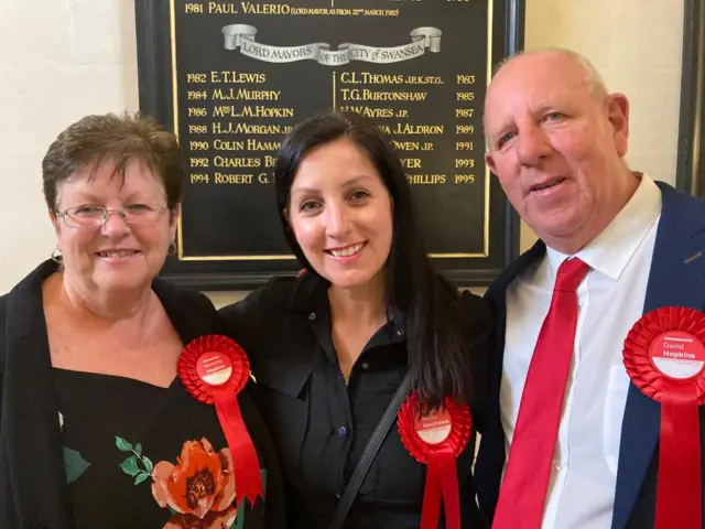 David Hopkins, with wife Beverley and daughter Nicola