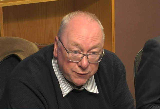 Mervyn Gibson in the Radio Ulster studio on election day