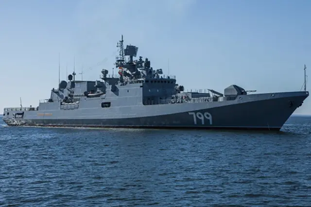 The Russian warship Admiral Makarov