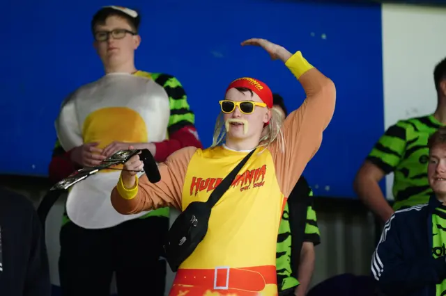 Forest Green Rovers fan dressed as Hulk Hogan