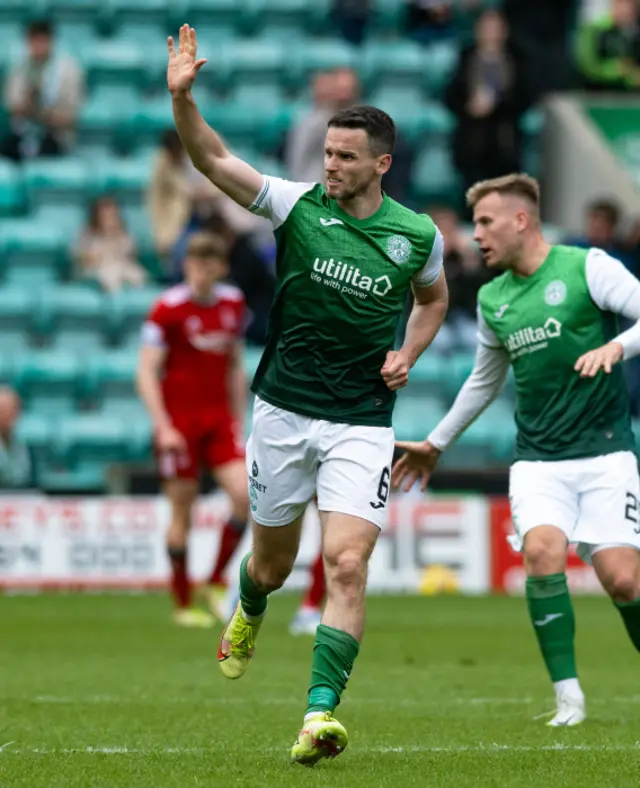 Paul McGinn found a deserved equaliser for Hibs at Easter Road