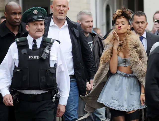 Rihanna in Belfast in 2011