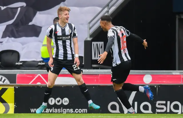 St Mirren celebrate