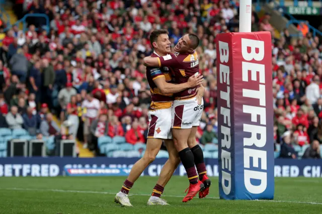 Innes Senior celebrates his try