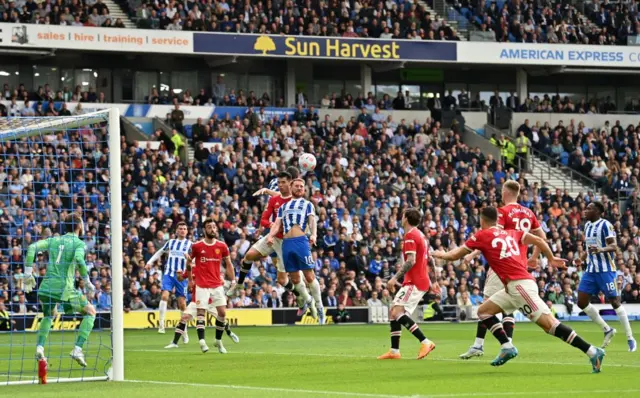 Brighton, Manchester United, Cristiano Ronaldo, header