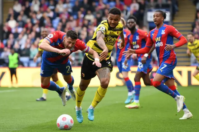 Joel Ward, Joshua King, Watford, Crystal Palace