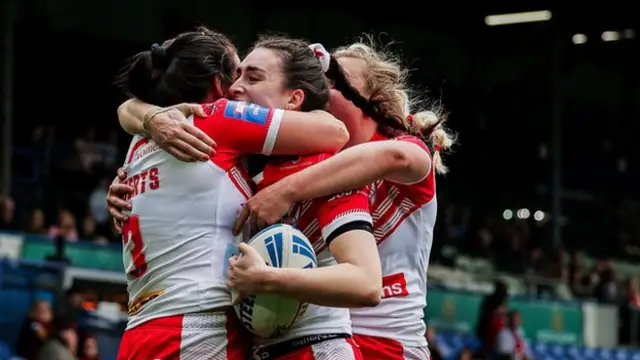 St Helens celebrate