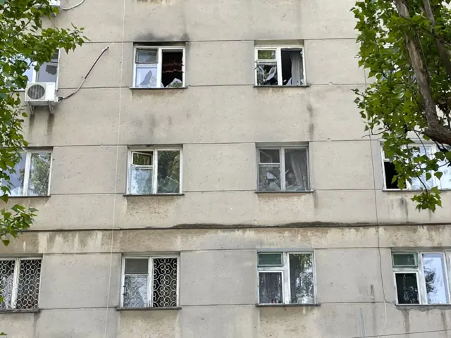 Shattered windows in Odesa