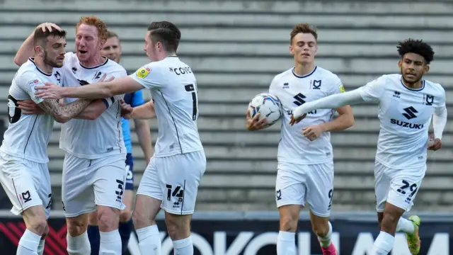 MK Dons celebrate