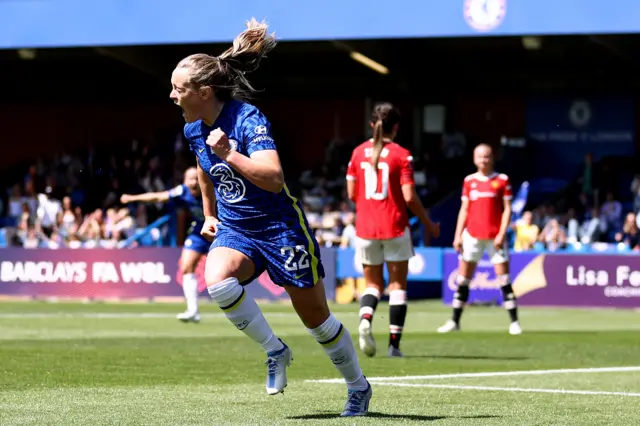 Erin Cuthbert celebrates