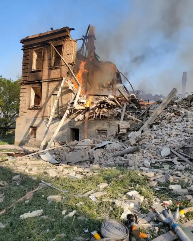 School building destroyed