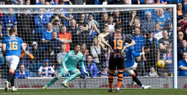 James Tavernier scores from the penalty spot