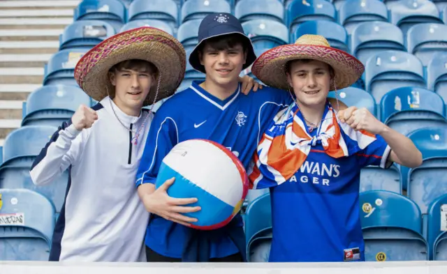 Rangers fans at Ibrox