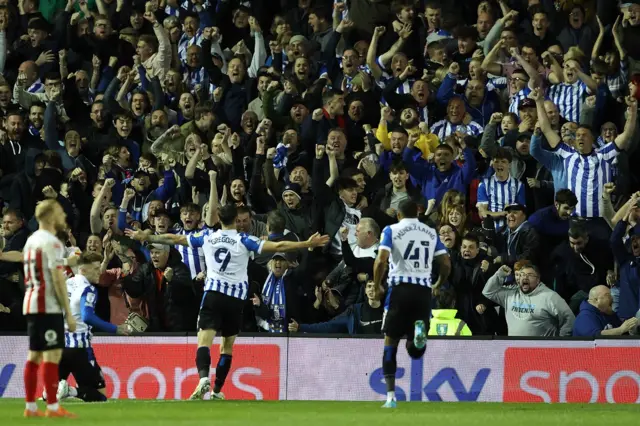 Sheff Wed celebrate Lee Gregory's goal