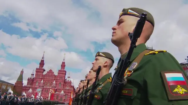 Russian soldiers in Red Square, Moscow