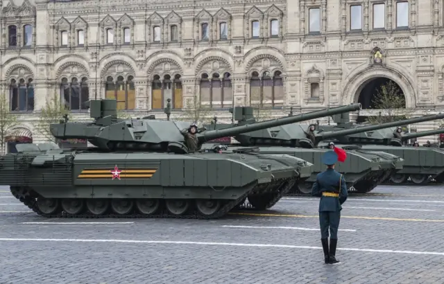 A Russian tank in Red Square