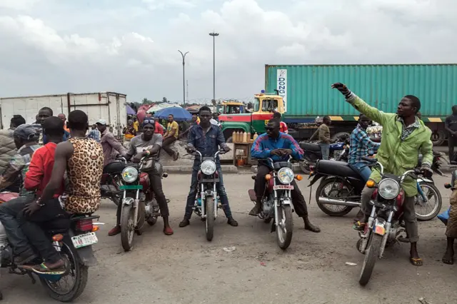 Motorcycle taxis in Lagos