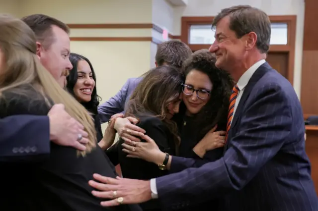 Johnny Depp"s lawyers including Camille Vasquez and Benjamin Chew react after the verdict